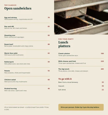 Seite 2 von Smørrebrød: menu and ordering