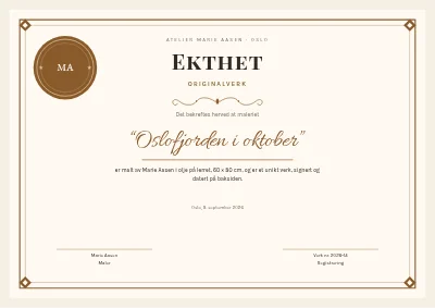 Ekthetsbevis — maleri