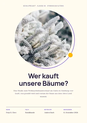 Schulaufgabe — Weihnachtsbaumverkauf