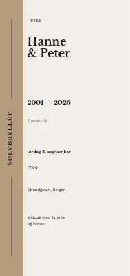 Sølvbryllup i byen — Hanne og Peter, Kolding
