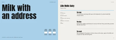 Pages 22–23 of Case book for an advertising agency – 32 pages