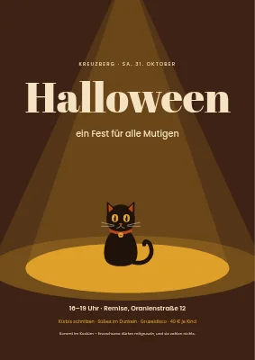 Halloween-Party — Katze im Rampenlicht
