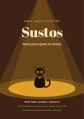 Fiesta de Halloween — el gato, protagonista