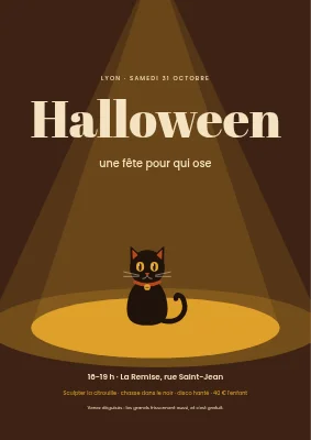 Soirée Halloween — le chat sous les projecteurs