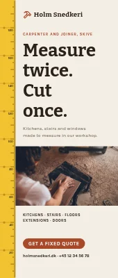 Carpenter roll-up — measure twice