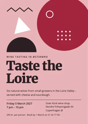 Wine tasting in Østerbro — invitation
