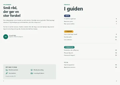 Side 2–3 af Sundhedsguide fra apotek – 20 sider