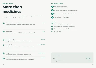 Pages 18–19 of Health guide from a pharmacy – 20 pages