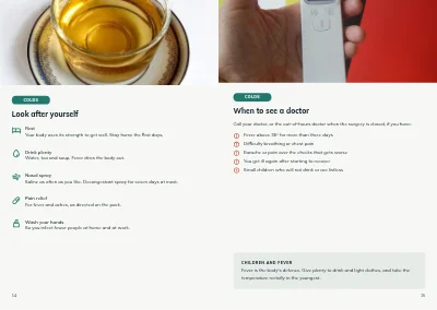 Pages 14–15 of Health guide from a pharmacy – 20 pages