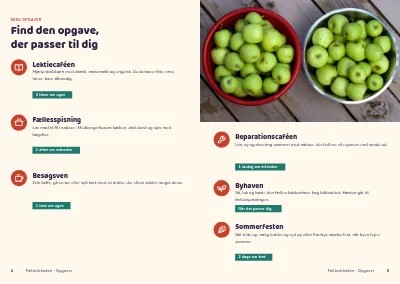 Side 4–5 af Hvervebrochure for frivilligforening – 12 sider