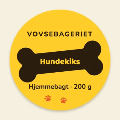 Hundekiks i en knogle