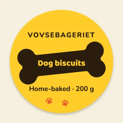 Dog biscuits in a bone