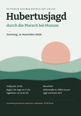 Hubertusjagd in den Marschen — Papierlandschaft