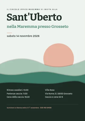 Caccia di Hubertus sulle paludi — paesaggio di carta