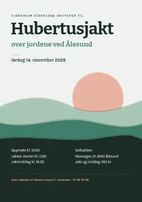 Hubertusjakt i marsklandet — papirlandskap