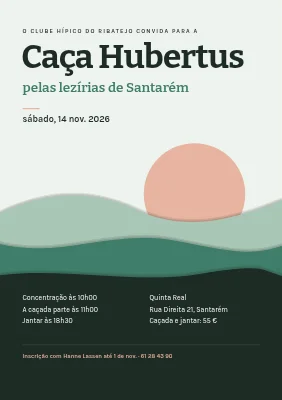 Caça de Hubertus nos pântanos — paisagem em papel