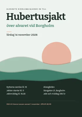 Hubertusjakt på våtmarkerna — papperslandskap