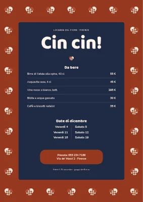 Pagina 2 di Pranzo di Natale — menu con cuori intrecciati