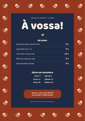 Página 2 de Almoço de Natal — ementa com corações entrelaçados