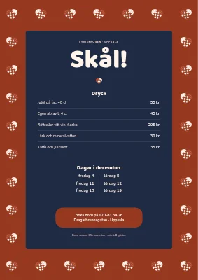 Sida 2 av Julbord — meny med flätade hjärtan