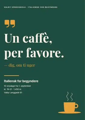 Italiensk for begyndere i Valby