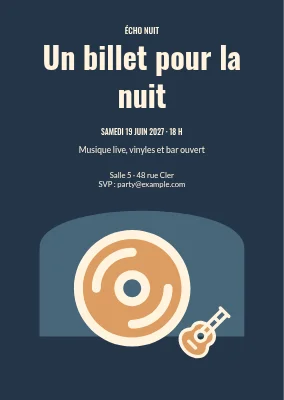 Un billet pour la soirée