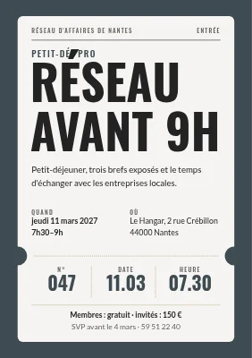 Petit-déjeuner networking — réseautez avant 9 h
