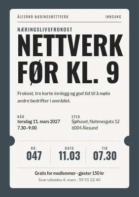 Nettverksfrokost — nettverk før kl. 9