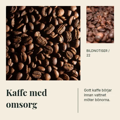Kaffe med omsorg · Hörnstudie