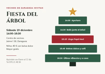 Fiesta del árbol de Navidad — programa en forma de árbol