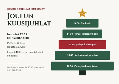 Joulukuusijuhla — ohjelmakuusi