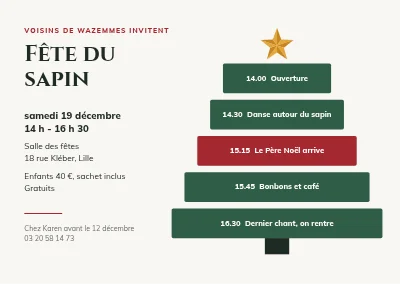 Fête du sapin — sapin du programme