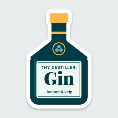 The distillery gin bottle