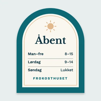 Åbningstider i en bue