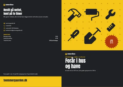 Omslag af Sæsonkatalog for byggemarked – 96 sider