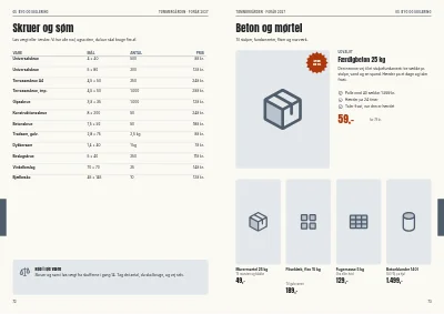 Side 72–73 af Sæsonkatalog for byggemarked – 96 sider