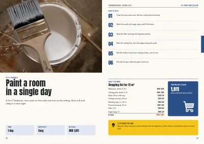Pages 28–29 of Season catalogue for a DIY store – 96 pages
