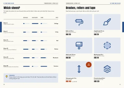Pages 30–31 of Season catalogue for a DIY store – 96 pages