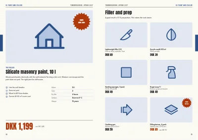 Pages 34–35 of Season catalogue for a DIY store – 96 pages