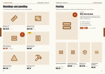 Pages 40–41 of Season catalogue for a DIY store – 96 pages