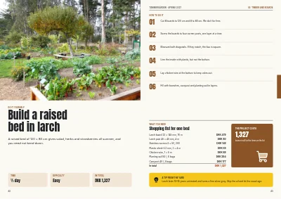 Pages 42–43 of Season catalogue for a DIY store – 96 pages