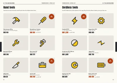 Pages 52–53 of Season catalogue for a DIY store – 96 pages