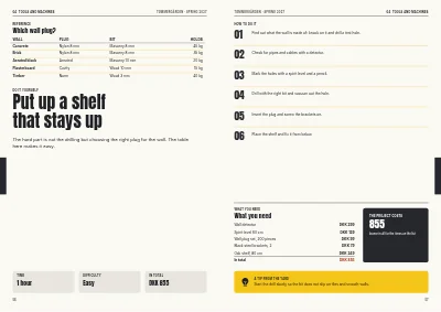 Pages 56–57 of Season catalogue for a DIY store – 96 pages