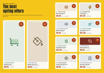 Pages 4–5 of Season catalogue for a DIY store – 96 pages
