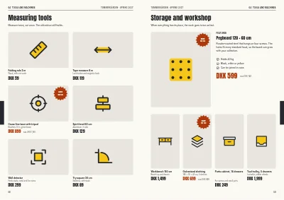 Pages 58–59 of Season catalogue for a DIY store – 96 pages