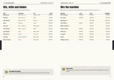 Pages 60–61 of Season catalogue for a DIY store – 96 pages