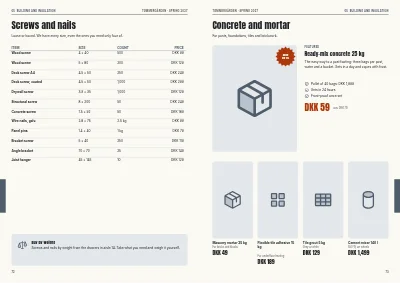 Pages 72–73 of Season catalogue for a DIY store – 96 pages