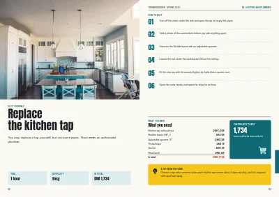 Pages 82–83 of Season catalogue for a DIY store – 96 pages