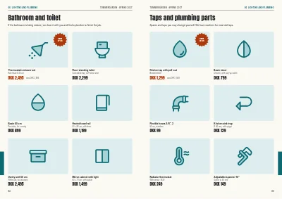 Pages 84–85 of Season catalogue for a DIY store – 96 pages