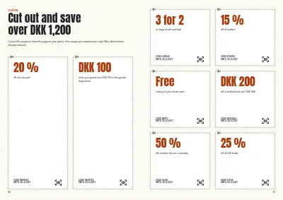 Pages 90–91 of Season catalogue for a DIY store – 96 pages
